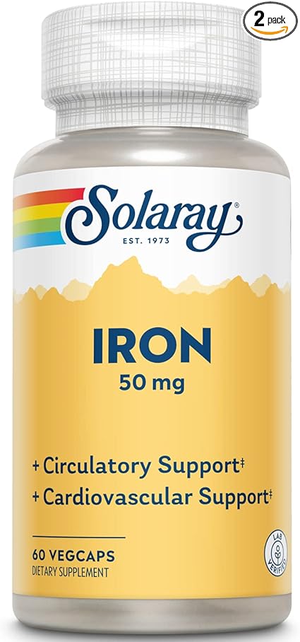 Iron 50mg 60VegCaps by Solaray