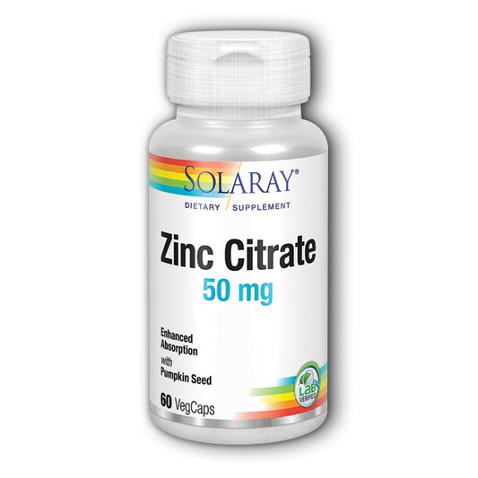 Zinc Citrate 50mg 60VegCaps by Solaray