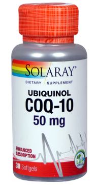 Ubiquinol CoQ-10 50mg 30sg by Solaray