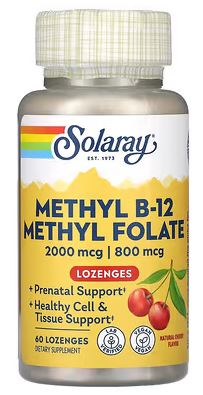 Methyl B-12 Methyl Folate 60 Lozenges by Solaray
