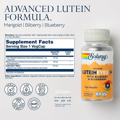 Lutein Eyes 24mg 30VegCaps by Solaray