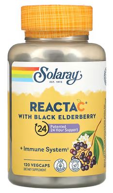 Reacta-C with Black Elderberry Capsules by Solaray