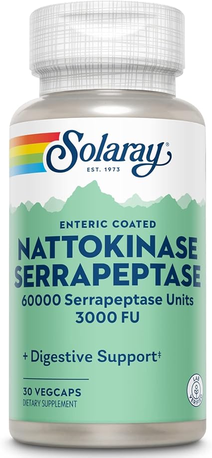 Nattokinase Serrapeptase 30VegCaps by Solaray