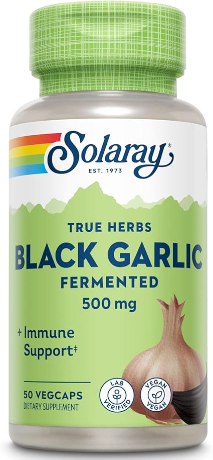 Black Garlic Fermented 500mg 50VegCaps by Solaray