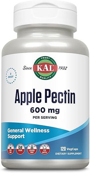 Apple Pectin 600mg 120VegCaps by Kal