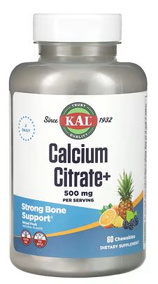 Calcium Citrate 500mg 60 Chewables by Kal