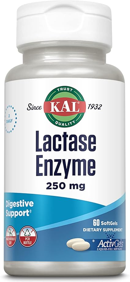 Lactase Enzyme 250mg 60sg by Kal