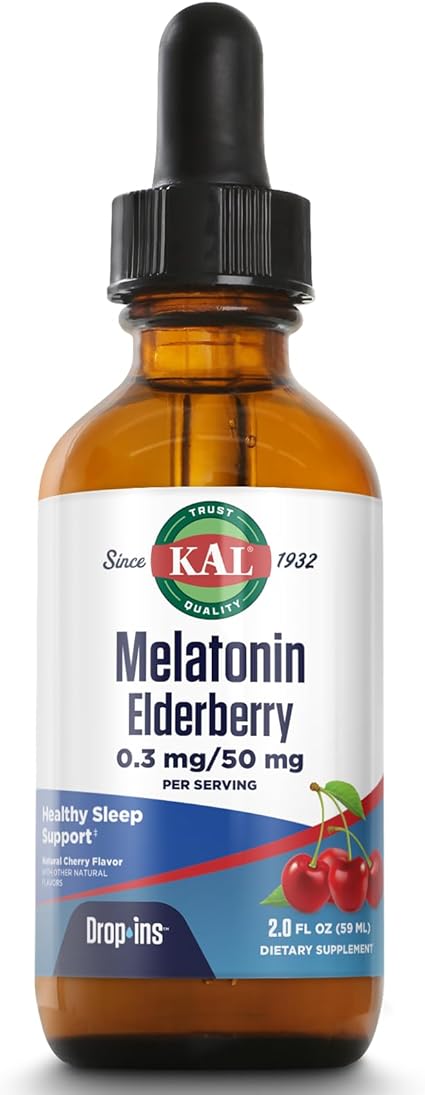 Melatonin Elderberry Liquid 2oz Cherry by Kal