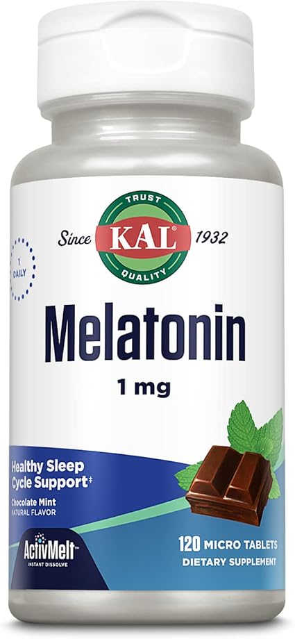 Melatonin 1mg 120MicroTabs Chocolate Mint by Kal