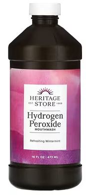 Hydrogen Peroxide Mouthwash 16oz Wintermint by Heritage Store