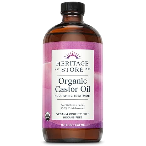 Castor Oil Organic 16oz by Heritage Store