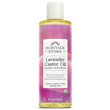 Castor Oil Organic Lavender 8oz by Heritage Store