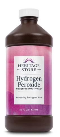 Hydrogen Peroxide Mouthwash + White 16oz by Heritage Store