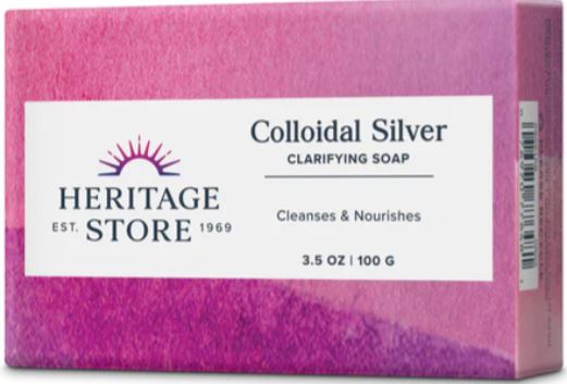 Colloidal Silver Soap Bar by Heritage Store