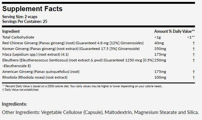 Natural Balance Ginseng PowerMax 6X 2000mg Capsules