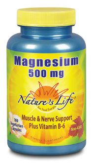 Nature's Life Magnesium 500mg Capsules