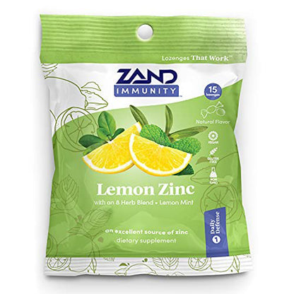 Zand Lemon Zinc Lozenges 15 Piece