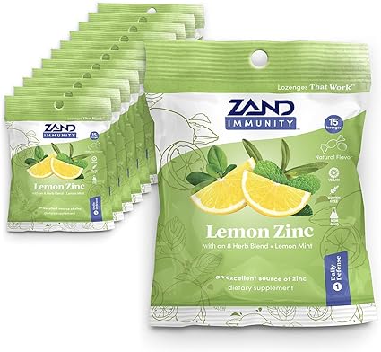 Zand Lemon Zinc Lozenges 15 Piece