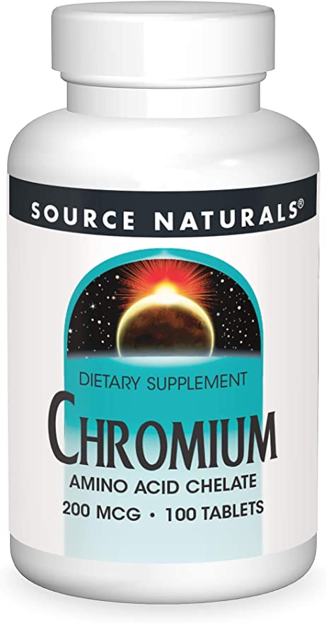 Source Naturals Chromium Chelate 200mcg Tablets