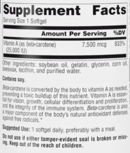 Source Naturals Beta Carotene 25,000iu Softgels