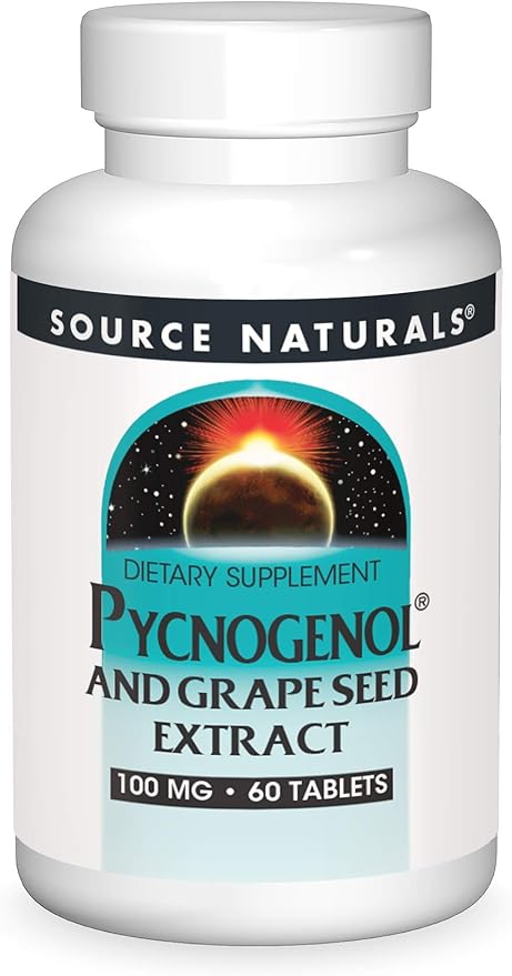Source Naturals Pycnogenol & Grape Seed 100mg Tablets