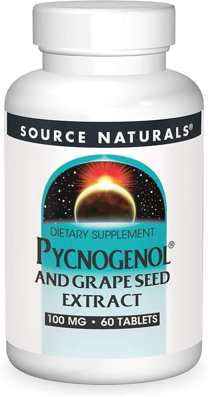 Source Naturals Pycnogenol & Grape Seed 100mg Tablets