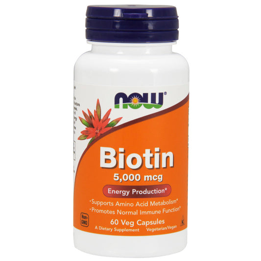 Biotin 5,000mcg 60VegCaps by Now