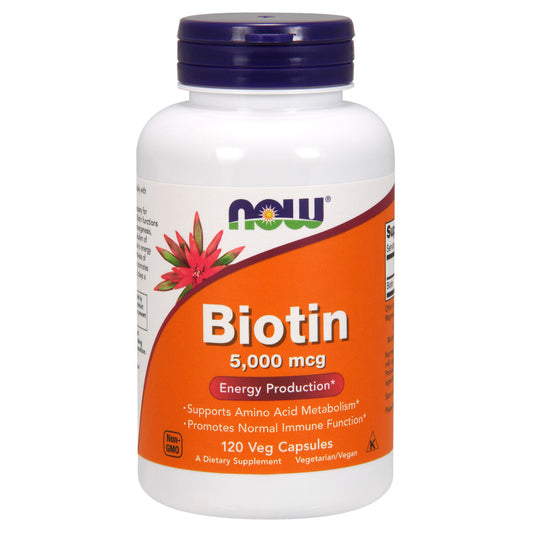Biotin 5,000mcg 120VegCaps by Now