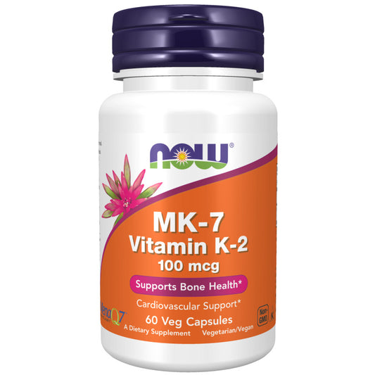 MK-7 Vitamin K-2 100mcg 60VegCaps by Now