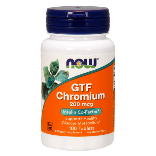 GTF Chromium 200mcg 100tabs by Now