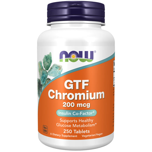 GTF Chromium 200mcg 250tabs by Now