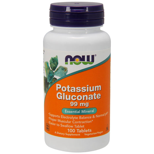 Potassium Gluconate 99mg 100tabs by Now