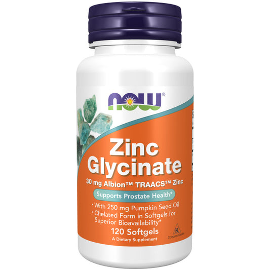 Zinc Glycinate 30mg 120sg by Now