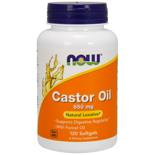 Castor Oil 650mg 120sg by Now