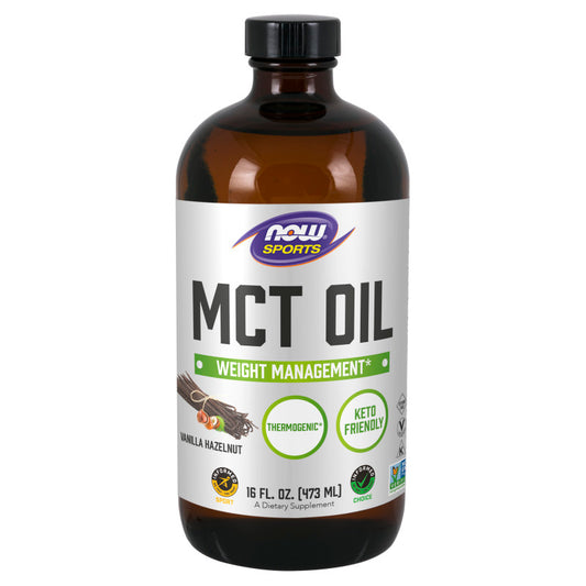 MCT Oil Vanilla Hazelnut 16oz by Now