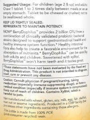 BerryDophilus 60 Chewables by Now