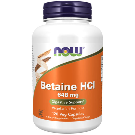 Betaine HCL 648mg 120VegCaps by Now