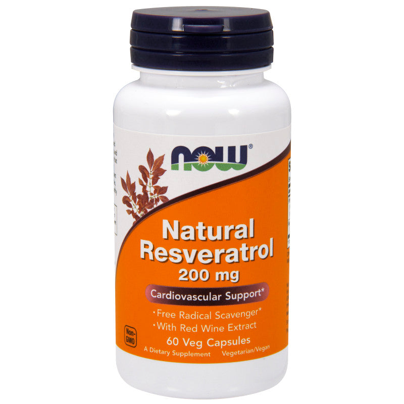 Resveratrol Natural 200mg 60VegCaps by Now