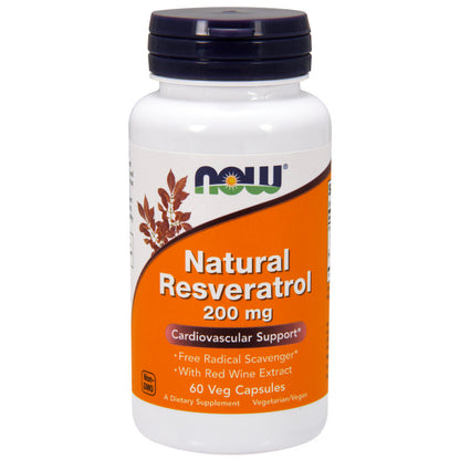 Resveratrol Natural 200mg 60VegCaps by Now