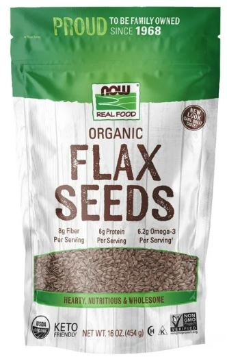 Flax Seeds Organic 1lb by Now