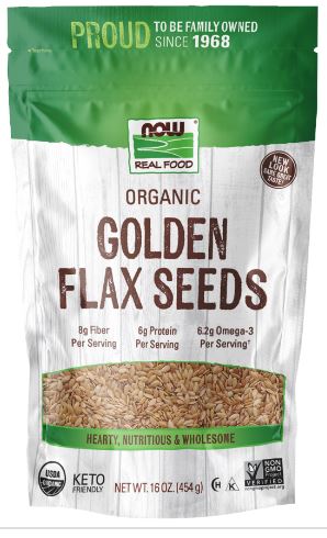 Golden Flax Seeds Organic 1lb by Now