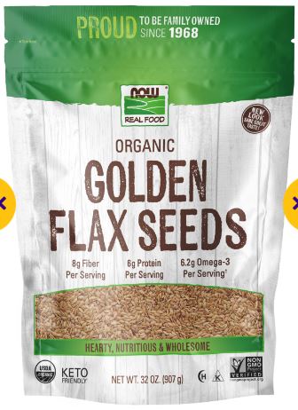 Golden Flax Seeds Organic 2lb by Now