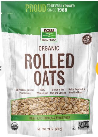 Rolled Oats Organic 24oz by Now