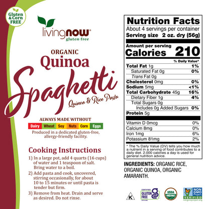 Quinoa Spaghetti GF Organic by Now