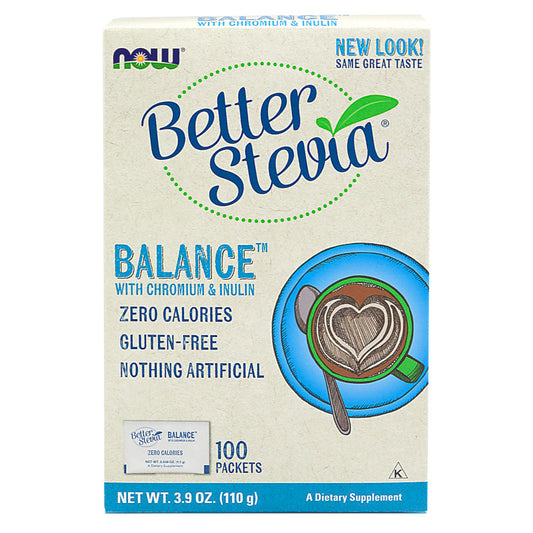 BetterStevia Balance with Chromium & Inulin 100 Packets by Now