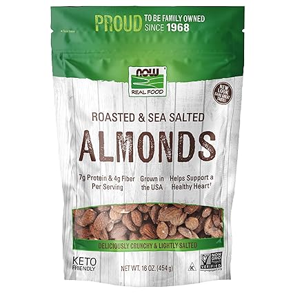 Almonds Roasted with Sea Salt 16oz by Now