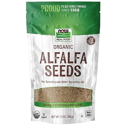 Alfalfa Sprouting Seeds Organic 12oz by Now