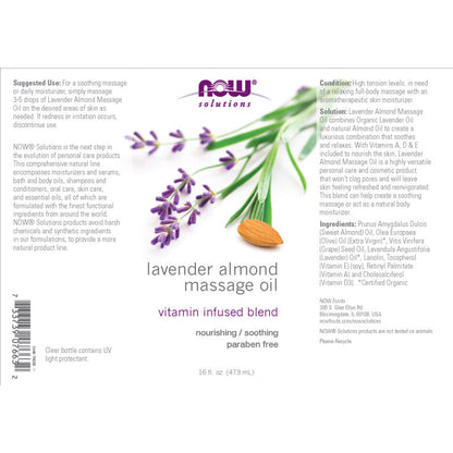 Lavender Almond Massage Oil 16oz by Now