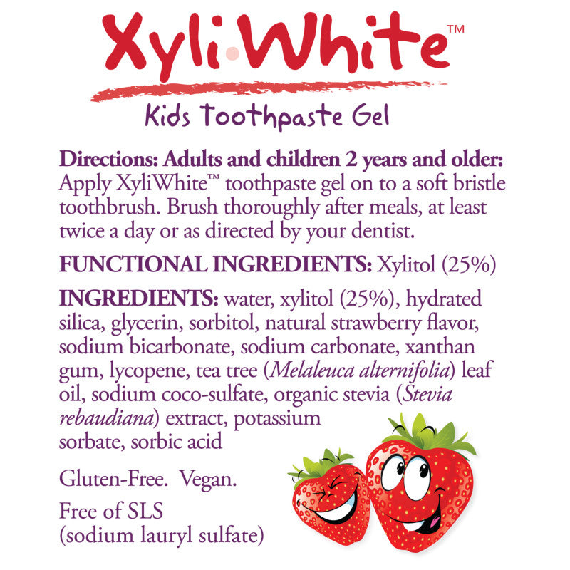 XyliWhite Strawberry Splash Kids Toothpaste Gel by Now