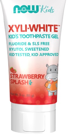 XyliWhite Strawberry Splash Kids Toothpaste Gel by Now